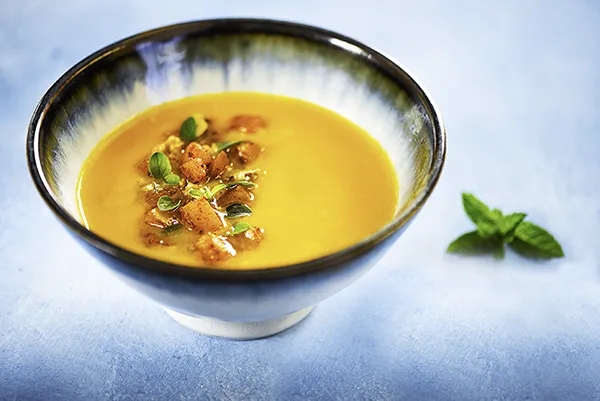 Pikáns, fűszeres sütőtökkrémleves